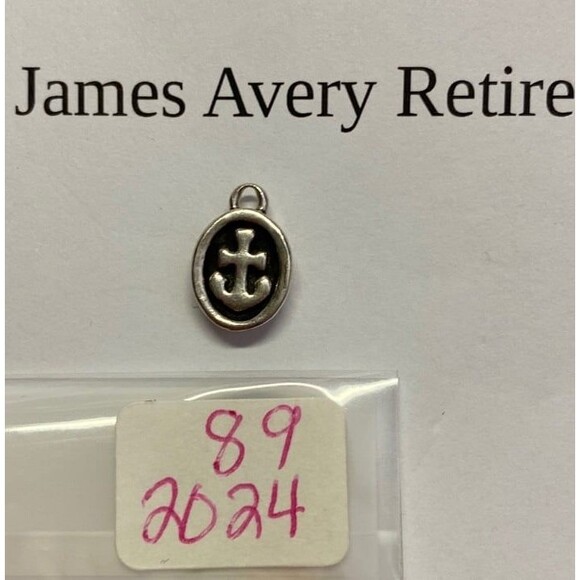 James Avery, Anchor of Hope, Oval, Half Dome, RETIRED, Sterling Silver Charm #89 - Picture 3 of 4